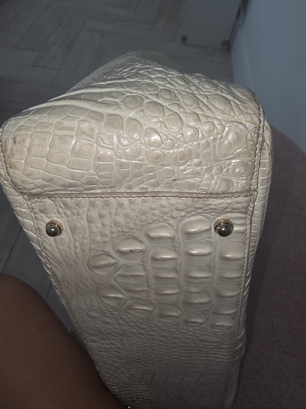 Brahmin Pearl  white, ivory Medium asher  Tote - Picture 9 of 11